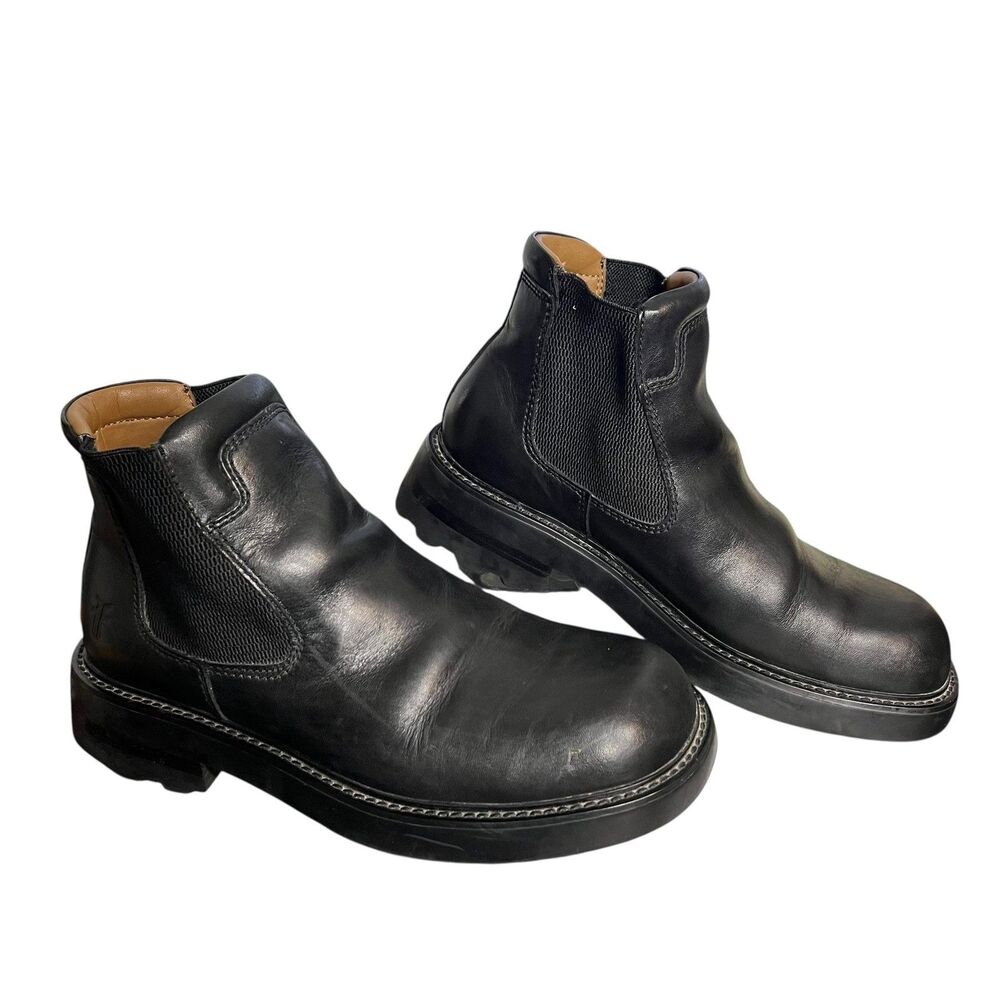 Frye Black Leather Chelsea Boots